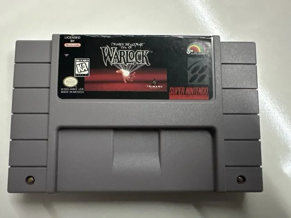 Beware the Ultimate Evil of Warlock Super Nintendo SNES Authentic Tested Retro